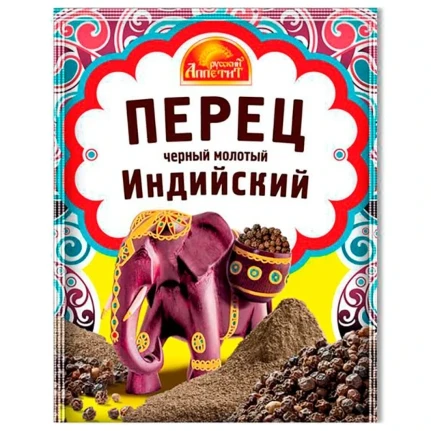 Фото для Приправа перец черный мол Индийский Русский аппетит 20гр*40
