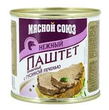 Фото для Паштет Мясной союз 240гр деликатесный с гусиной печени ж/б с/к*20