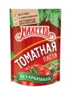 Фото для Томатная паста Махеевъ Домашняя пакет 70гр*72