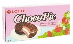 Фото для Печенье Чоко Пай Лотте 6шт клубника*16 Корея