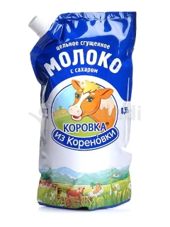 Фото для Молоко сгущенное Коровка из Кореновки 650гр 8,5% с сахаром дой-пак*12