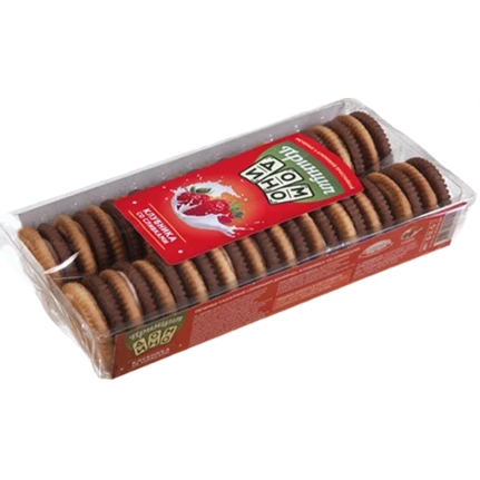 Фото для Печенье Принцип Домино 400гр клубника со сливками Томский кондитер*9