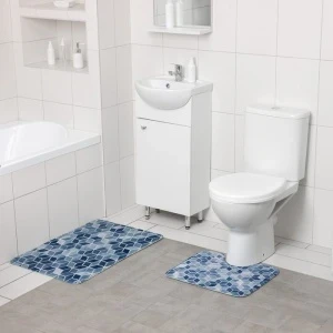 Фото для Набор ковриков для ванны и туалета БУРЛЕСК 40х50 см/50х80 см 2шт серый