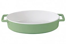 Фото для Форма керам 32х17,5х6,5 см Twist TM Appetite овал зеленый 1/1