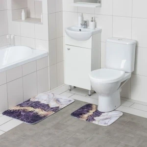 Фото для Набор ковриков для ванны и туалета МРАМОР 50х39см/79х50см 2шт