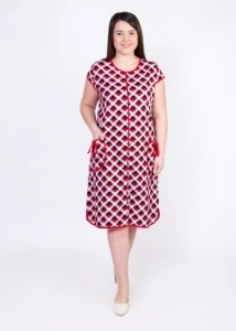 Фото для Халат женский на молнии 212хр1928 р.56/164 (ЧЗ)