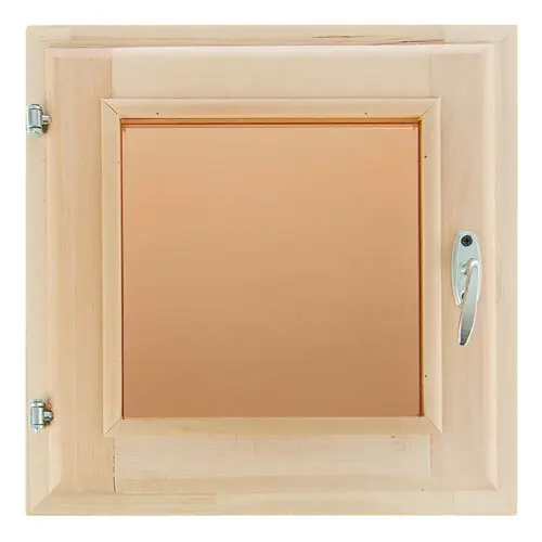 Окно деревянное, двойное стекло (бронза) - 700 - 700