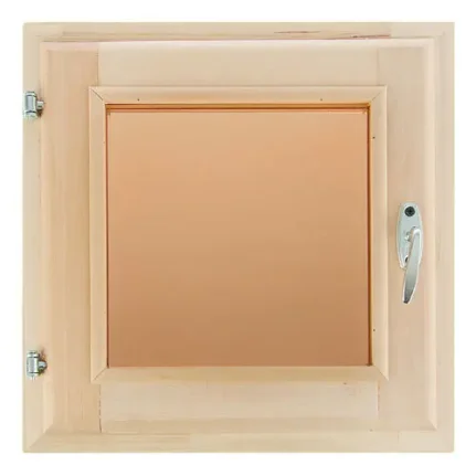 Фото для Окно деревянное, двойное стекло (бронза) - 700 - 700