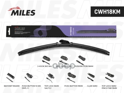 Фото для Щетка Стеклоочистителя 450Mm (Miles) Cwh18ac Miles арт. CWH18KM