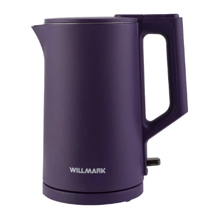 Фото для Чайник WILLMARK EK-1828PS1/8 Фиолетовый (1,8л, 2000Вт двустен. корпус,защита от перегр, контроллер)