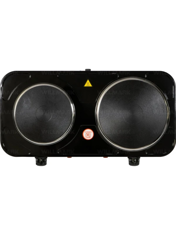 Электрическая плита WILLMARK 1000 Вт, 1500 Вт, корпус из нержавеющей стали, черный НS-215