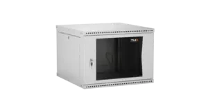 Фото для Шкаф сетевой настенный разборный 19" TLK TWI-096045-R-G-GY, 9U, 600*436*450 мм, стекл. дверь, серый