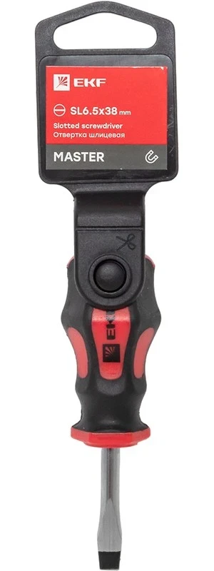 Фото для Отвертка Master SL6.5х38мм, EKF Basic