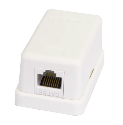 Фото для Розетка настенная NETLAN 1хRJ45/8P8C, 110, T568A/B, белая