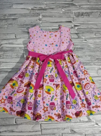 Платье для девочки дошкольного возраста "Сластена" 110,116,,122 поплин