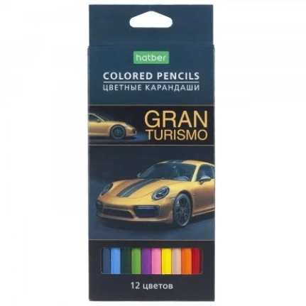 Фото для Карандаши цветные Hatber ECO Gran Turismo 12цв.