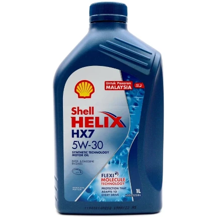 Фото для Масло моторное Shell Helix HX7 X 5w30, полусинтетическое, API SN+, ACEA A3/B4, универсальное, 1л, арт. 600052084