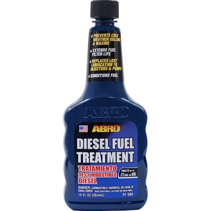 Фото для Очиститель дизельного топлива ABRO Diesel Fuel Treatment, присадка, удаляет влагу, бутылка 325мл, арт. DT-508