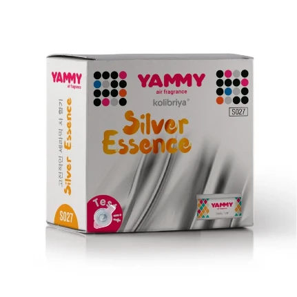Фото для Ароматизатор на торпедо Yammy Silver Essence, меловой, арт. S027
