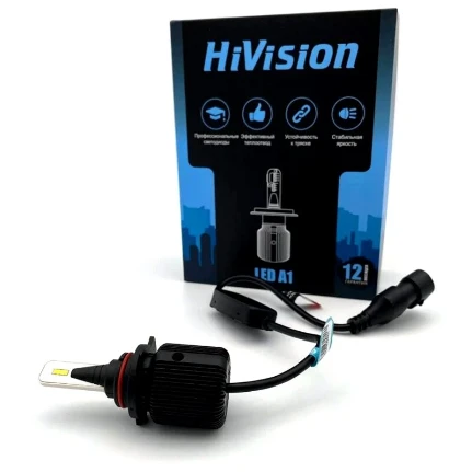 Фото для Лампа светодиодная HiVision A1 HIR2 (9012) (PX22d, T11), 12В, 20Вт (соответствует 55Вт), 6000К, комплект 2 шт, арт. Л0385