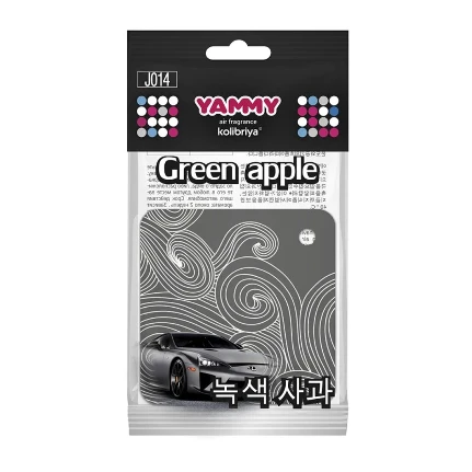 Фото для Ароматизатор подвесной Yammy Green Apple (Зеленое яблоко), картон с пропиткой, арт. J014