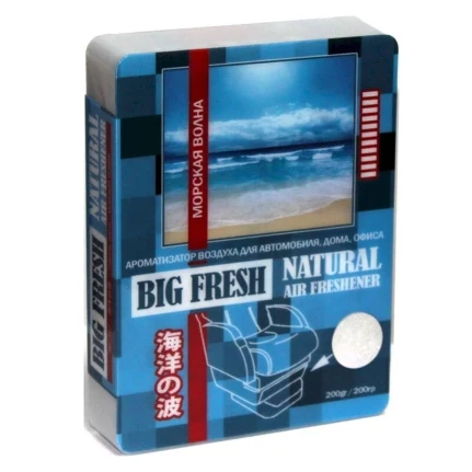 Фото для Ароматизатор под сиденье FKVJP Big Fresh Морская волна, гелевый, плоский футляр 200мл, арт. AR-BF107