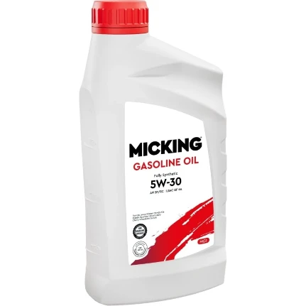 Фото для Масло моторное Micking Gasoline Oil MG1 5w30, синтетическое, API SP RC, ILSAC GF-6A, для бензинового двигателя, 1л, арт. M2127