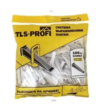 Фото для Система выравнивания плитки клин 100шт TLS22016 Tls-Profi