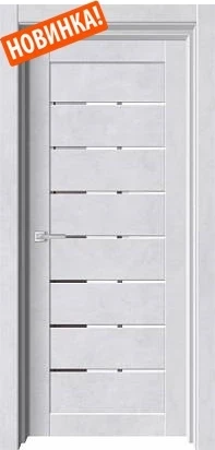 Фото для Межкомнатная дверь экошпон Х22 Бетон снежный зеркало