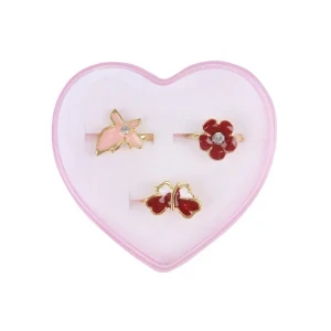 Фото для Набор колец в шкатулке Цветы в золоте 3шт