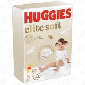 Подгузники HUGGIES Elite Soft 5 12-22кг 42шт