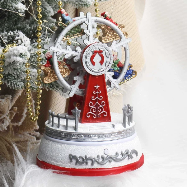 Фото для Сувенир новогодний Карусель с подсветкой и музыкой 19см