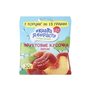 Фото для Кусочки фруктовые Когда я вырасту яблоко-персик 30г