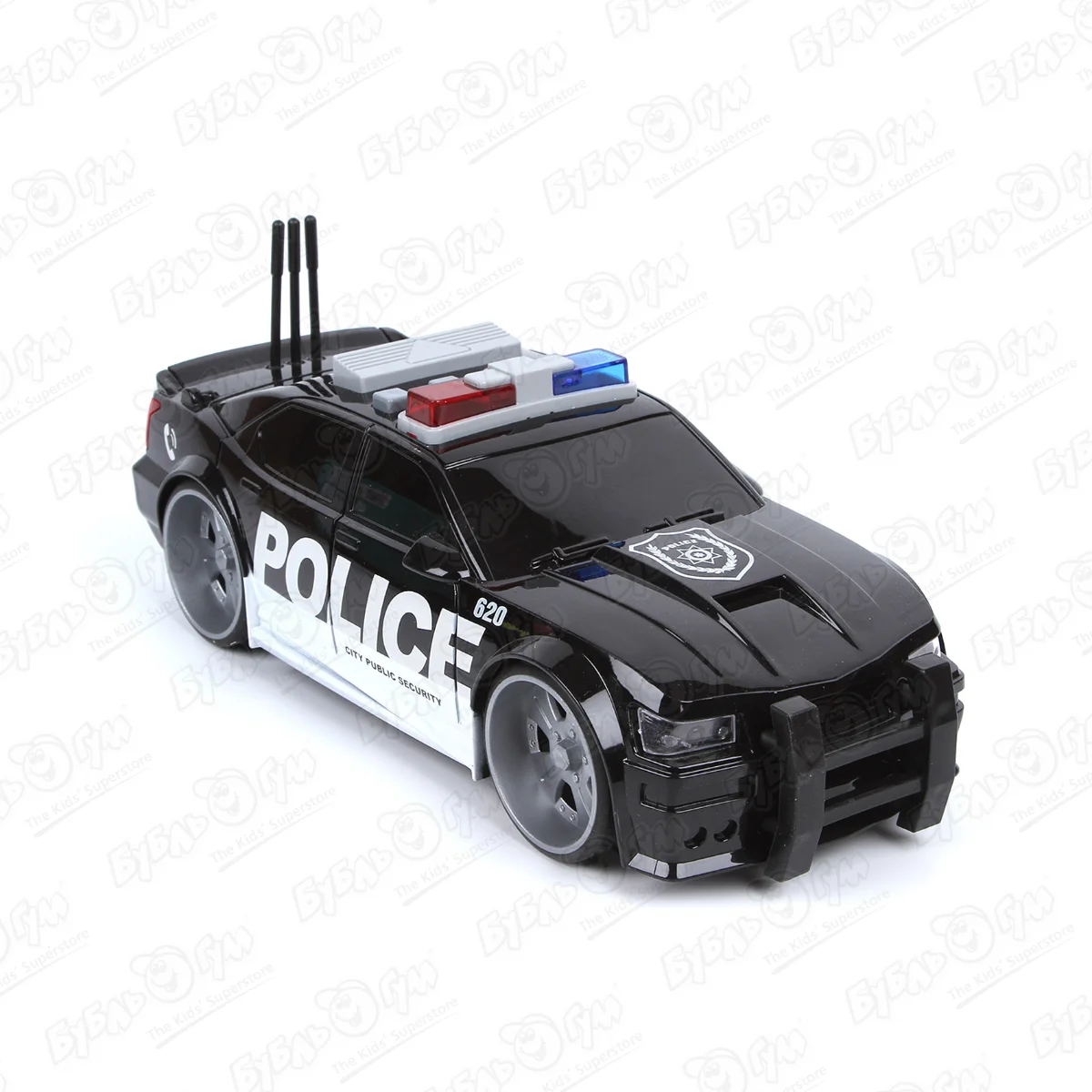 Машина Lanson Toys Police инерционная световые звуковые эффекты черная 1:16
