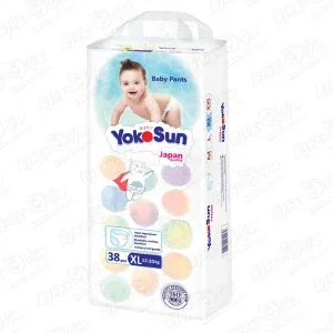 Подгузники-трусики YokoSun XL 12-20кг 38шт