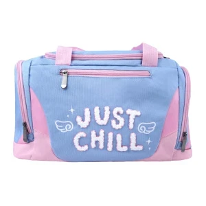 Фото для Сумка спортивная JUNGER Just Chill с розовыми вставками голубая