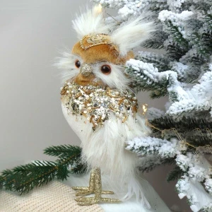 Фото для Фигурка Lanson goods Сова с яркими праздничными элементами 21см разноцветная