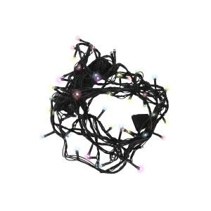 Фото для Электрогирлянда классическая Led зеленый провод мультиколор 8м