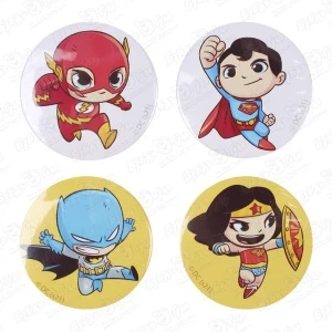 Фото для Набор значков DC Super friends 4шт