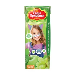 Фото для Сок Сады Придонья яблоко-виноград 200 мл