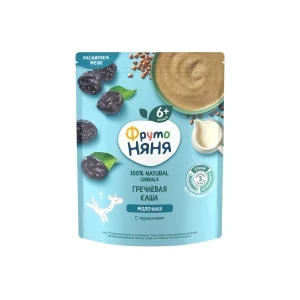 Фото для Каша ФрутоНяня молочная гречневая с черносливом 200г с 6мес БЗМЖ