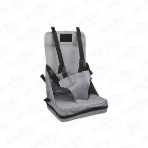 Стульчик-бустер для кормления TRAVEL SEAT мобильный серый с 6мес