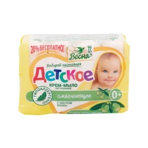Фото для Крем-мыло Весна детское с маслом оливы 4х75г с 0мес