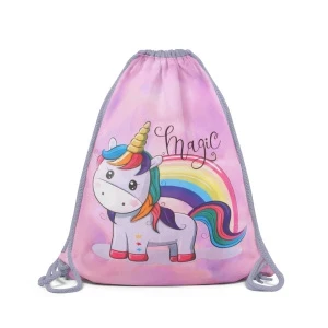 Фото для Мешок для обуви JUNGER Единорог фуксия 36х50см