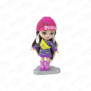 Кукла Barbie Extra mini minis брюнетка в розовой шапке