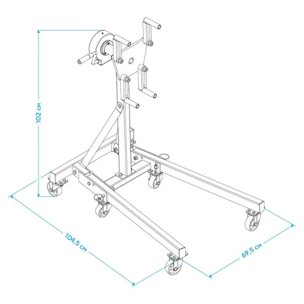 Фото для Стенд для ремонта двигателя с редуктором складной, 500 кг NORDBERG N30091R