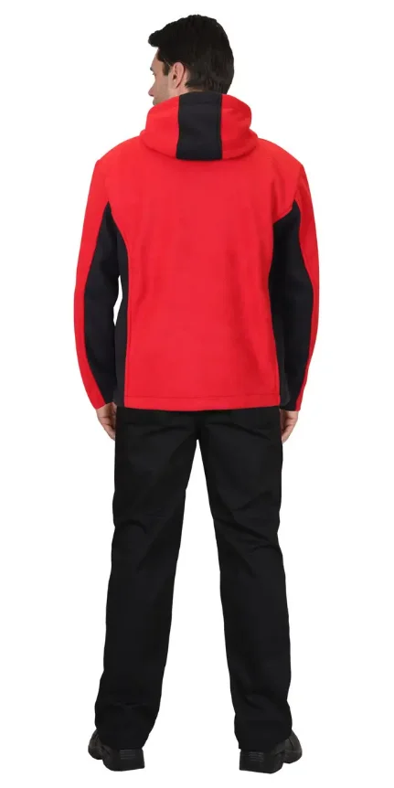 Фото для Куртка флисовая "СИРИУС-ТЕХНО" (флис дублированный) красная с черным