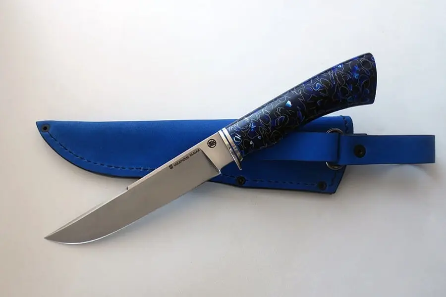 Нож "Луч 6" сталь ELMAX (композит рафир+гарда-мельхиор)