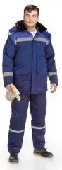 Фото для Куртка утепленная Штурман (синий+василек) р.60-62/182-188 ХБ-плюс