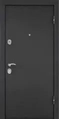 Дверь металлическая темно-серый букле графит, левая, фурн.хром 860*2050*70 (2мм) ТОРЭКС